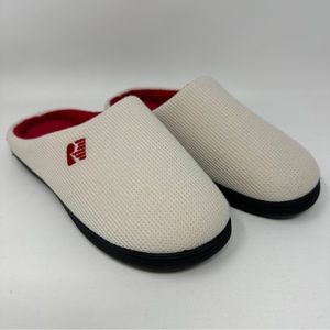 Rockdove Original Two-Tone Memory Foam Slippers Red White Kids Youth Size 5-6